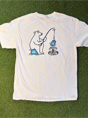 The Finnish Long Drink Polar Bear Graphic T-Shirt White Large